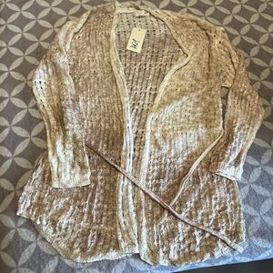 Women's Cream Open Knit Sweater